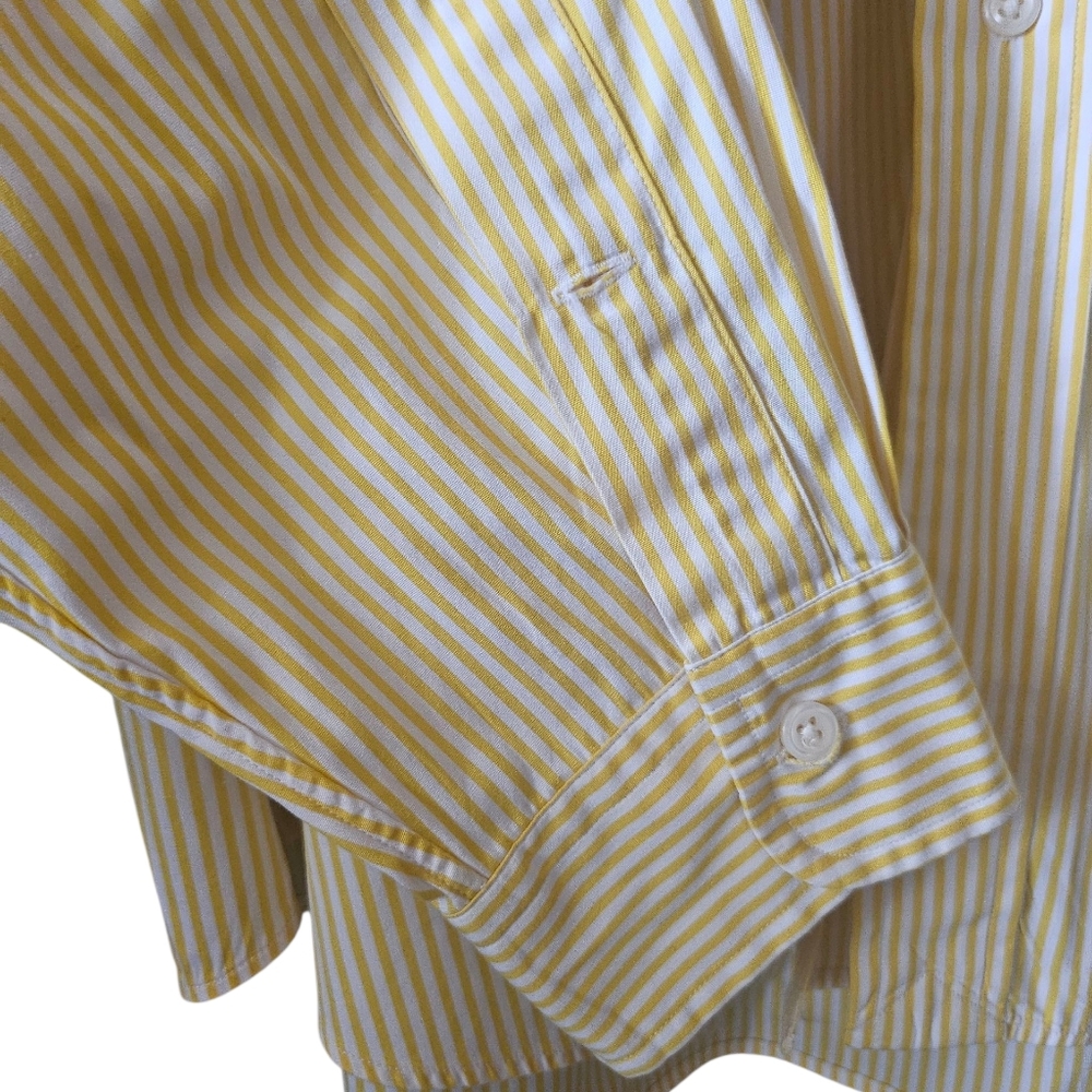 Ralph Lauren Men's Yellow Pinstripe Custom Fit Cotton Dress Shirt Sz 18 36/37 - Picture 7 of 9